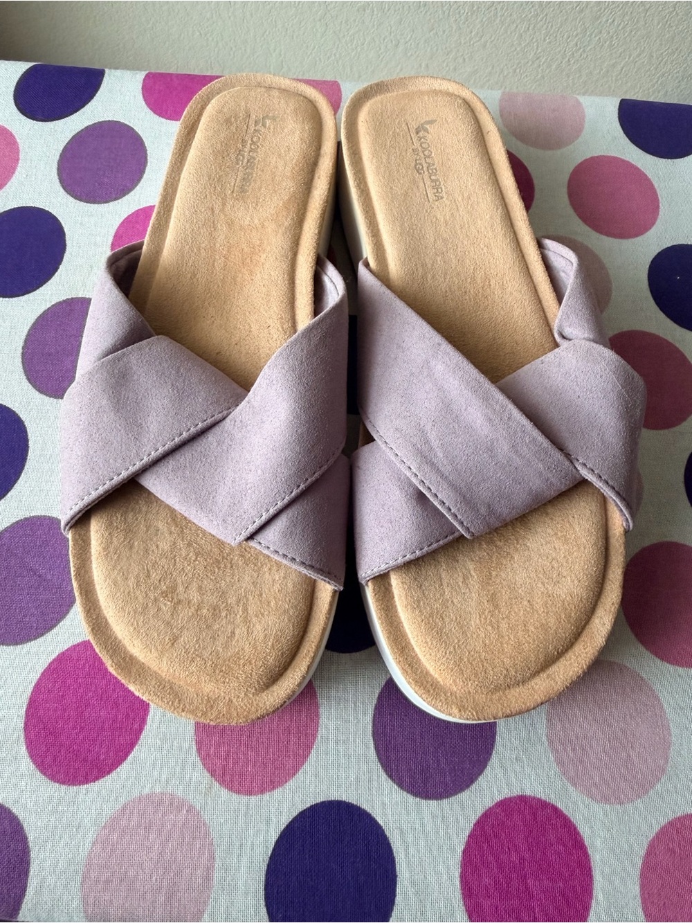 Koolaburra Women's Cross-Band Slide Sandals in Lavender